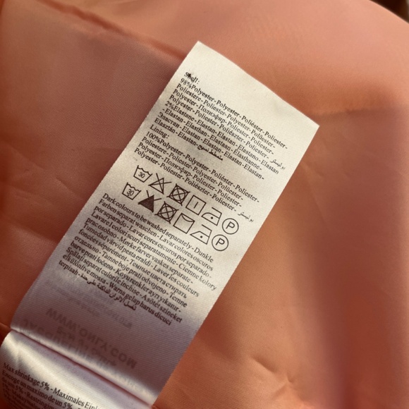 Jacqueline de Yong Lined Coatigan Long Collarless Jacket Apricot Pink Size M - Picture 8 of 15